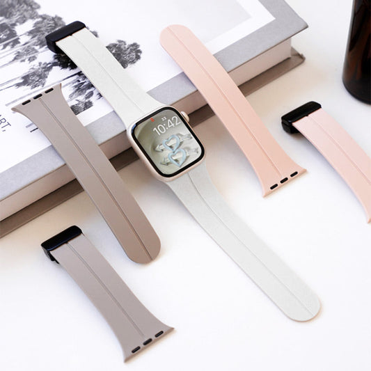 Apple Watch için Manyetik Silikon Saat Kayışı
