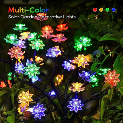 🎁49% OFF✨Outdoor Waterproof Cherry Blossom  Multicolor Solar Garden Lights🎉