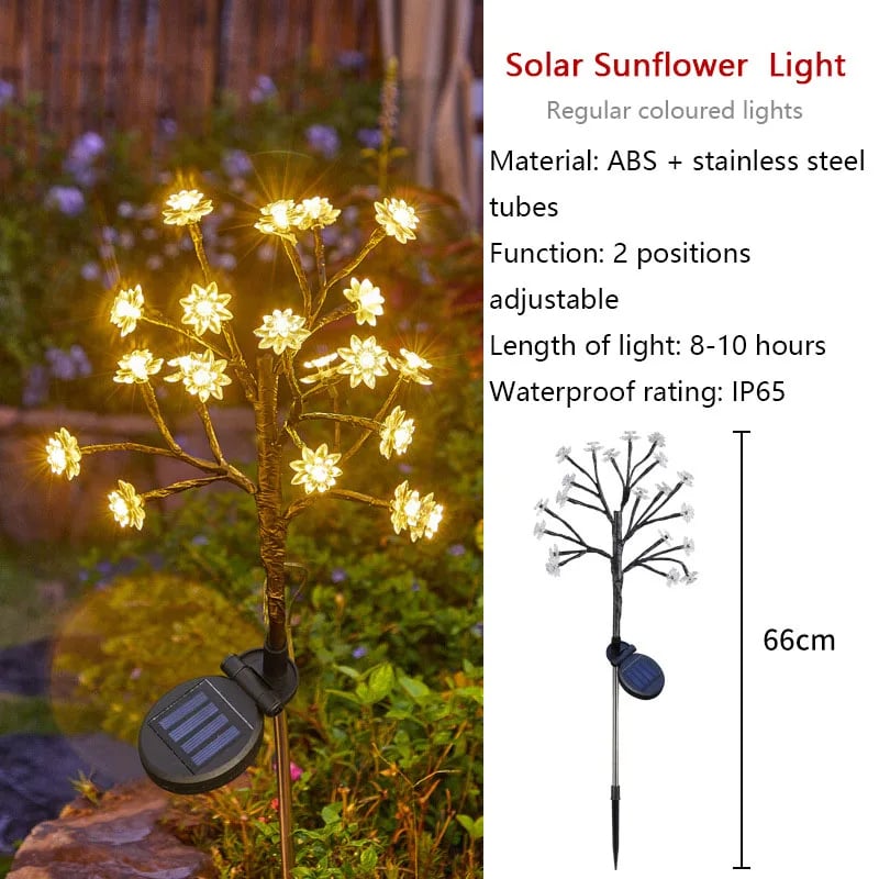 🎁49% OFF✨Outdoor Waterproof Cherry Blossom  Multicolor Solar Garden Lights🎉