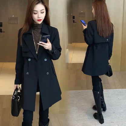 ✈️Free Shipping on All Orders 2024 Fall Women's Long Trench Coat 🍂✨ | Stylish Waist-Cinching Design!