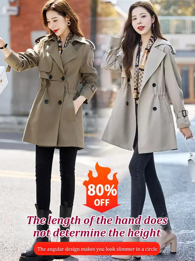 ✈️Free Shipping on All Orders 2024 Fall Women's Long Trench Coat 🍂✨ | Stylish Waist-Cinching Design!