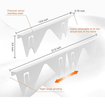 Stainless Steel Adjustable Retractable Stove Gap Covers