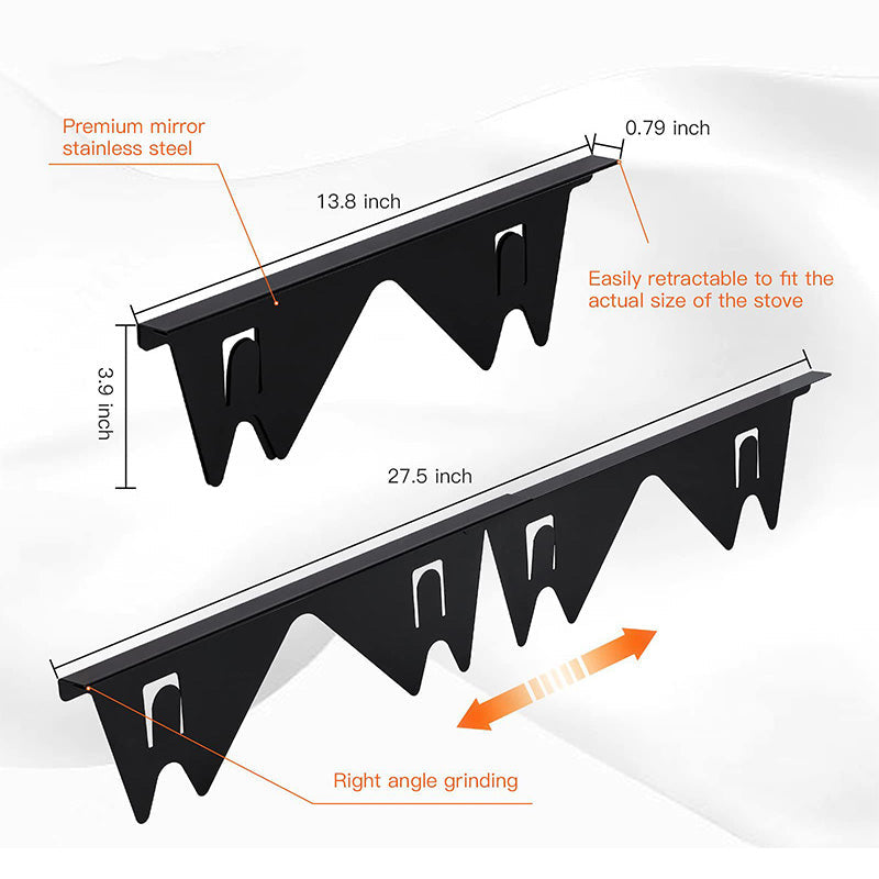 Stainless Steel Adjustable Retractable Stove Gap Covers