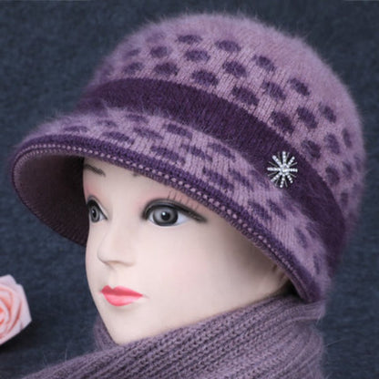 Women's Elegant Warm Winter Hat with Bowknot