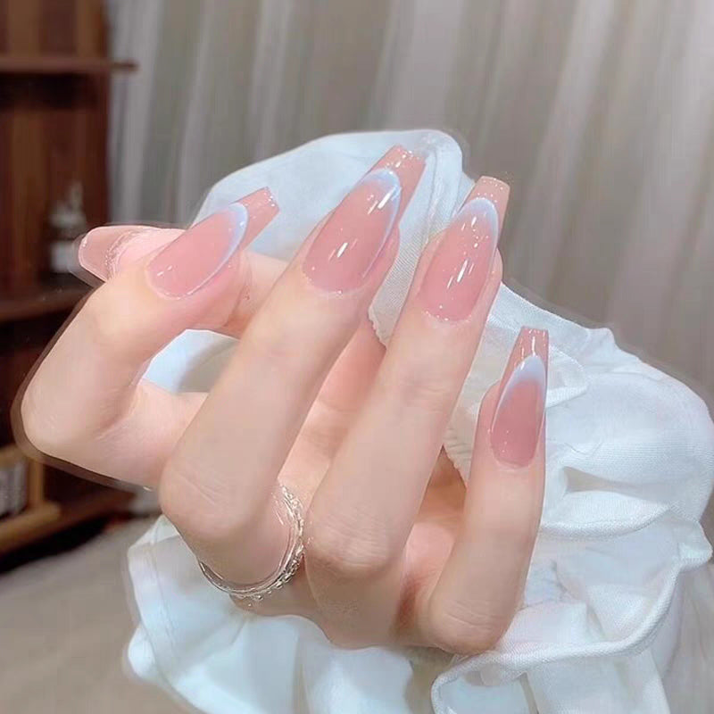 Minimalist Gradient 3D Arc-Moon Nail Art Stickers