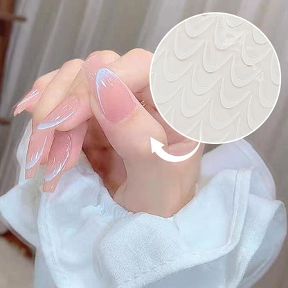 Minimalist Gradient 3D Arc-Moon Nail Art Stickers