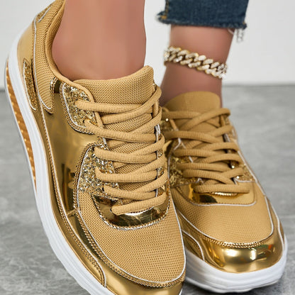 Women’s Trendy Casual Sparkling Style Platform Sneakers