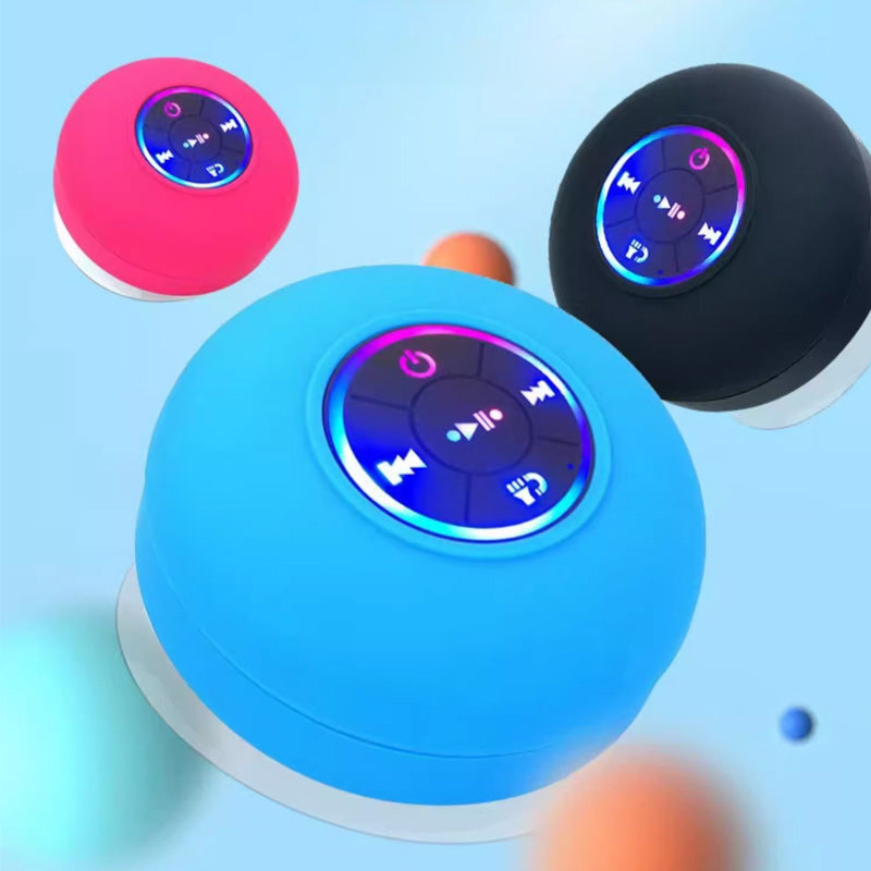 Wireless Suction Bluetooth Shower Speakers with LED Light