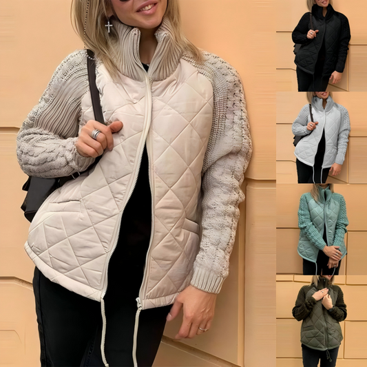 🔥Limited Time 50% OFF🔥Women's Knit Patchwork Puffy Jacket